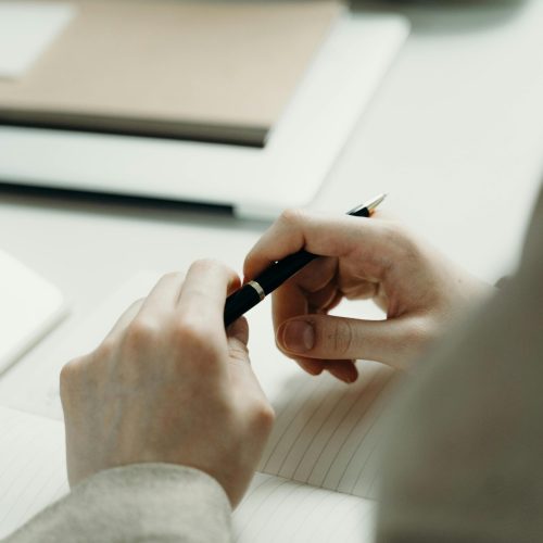 PA Support Administration Shearwater Business Services Lucy LAptop writing